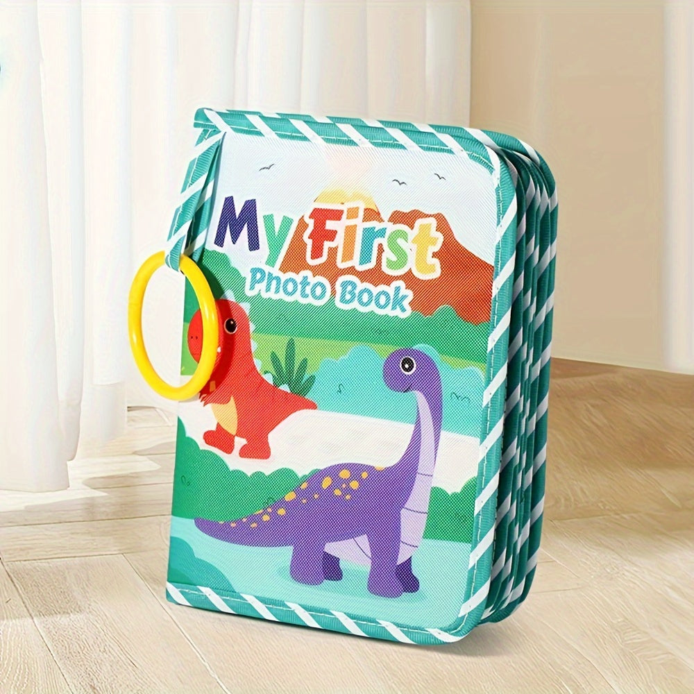 Baby Photo Album for Newborns and Toddlers Animal Themed Collage Frame Vertical Fabric Keepsake Unfinished Foldable