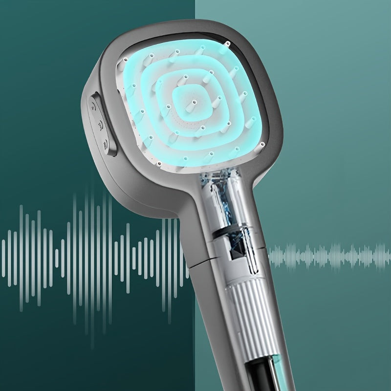 Qo‘l shower boshligi 4 ta purkash naqshlari bilan devorga o‘rnatiladigan suv to‘xtatuvchi kuchli purkash tizimi