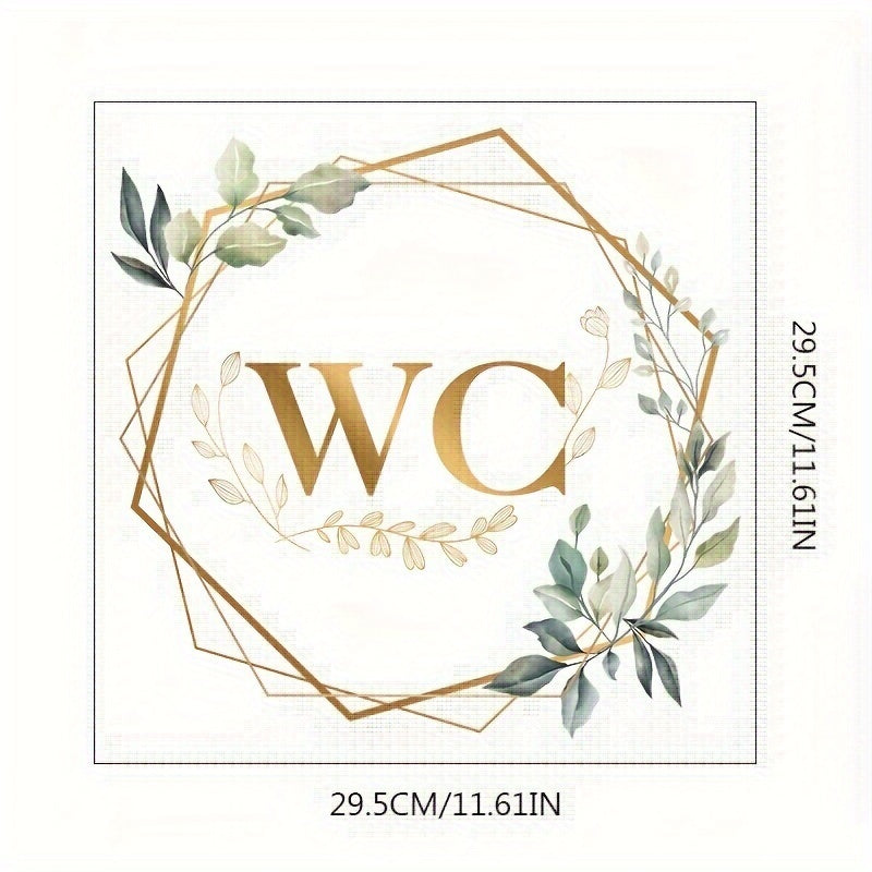 Self-Adhesive Toilet Decal Floral Geometric Design for Ceramic Surfaces