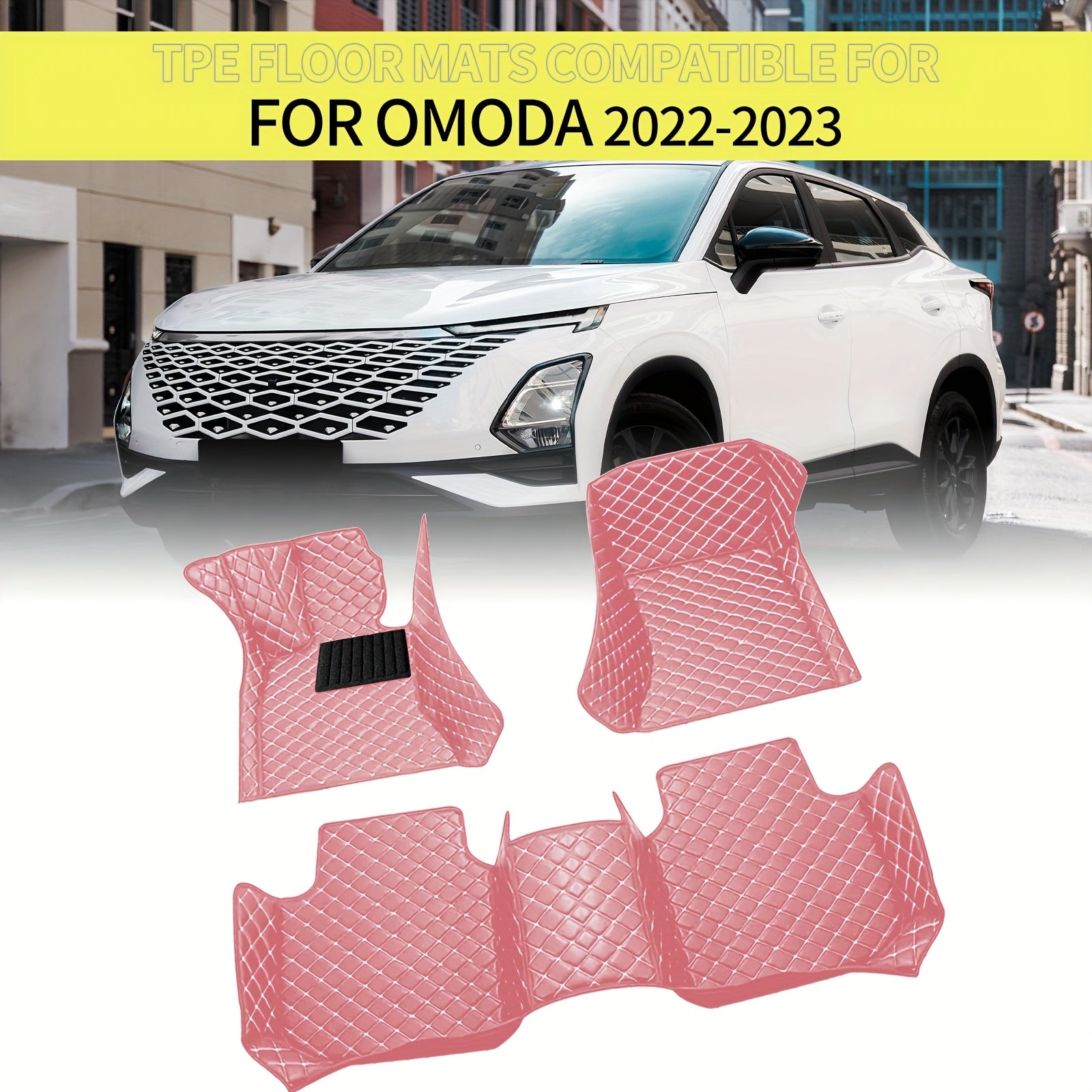 Car Floor Mats Faux Leather Waterproof Dustproof for Left-Hand Drive