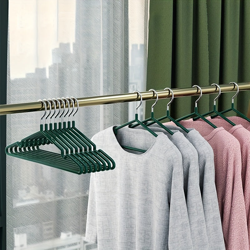 Juego de 30 perchas de metal para ropa antideslizantes y duraderas para organización del armario