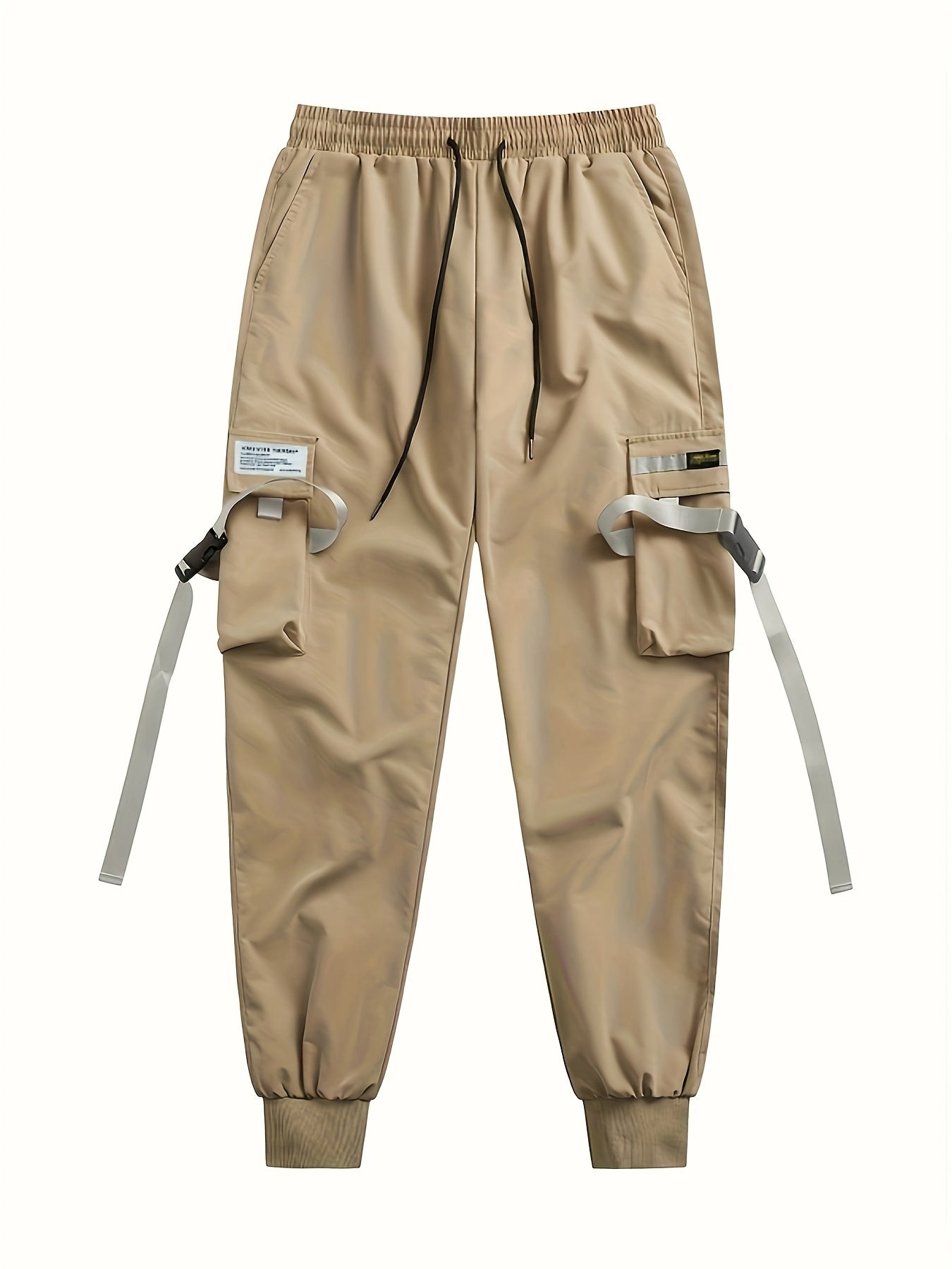 Plus Size Cargo Pants for Men Street Style Joggers Big and Tall All-Season Polyester