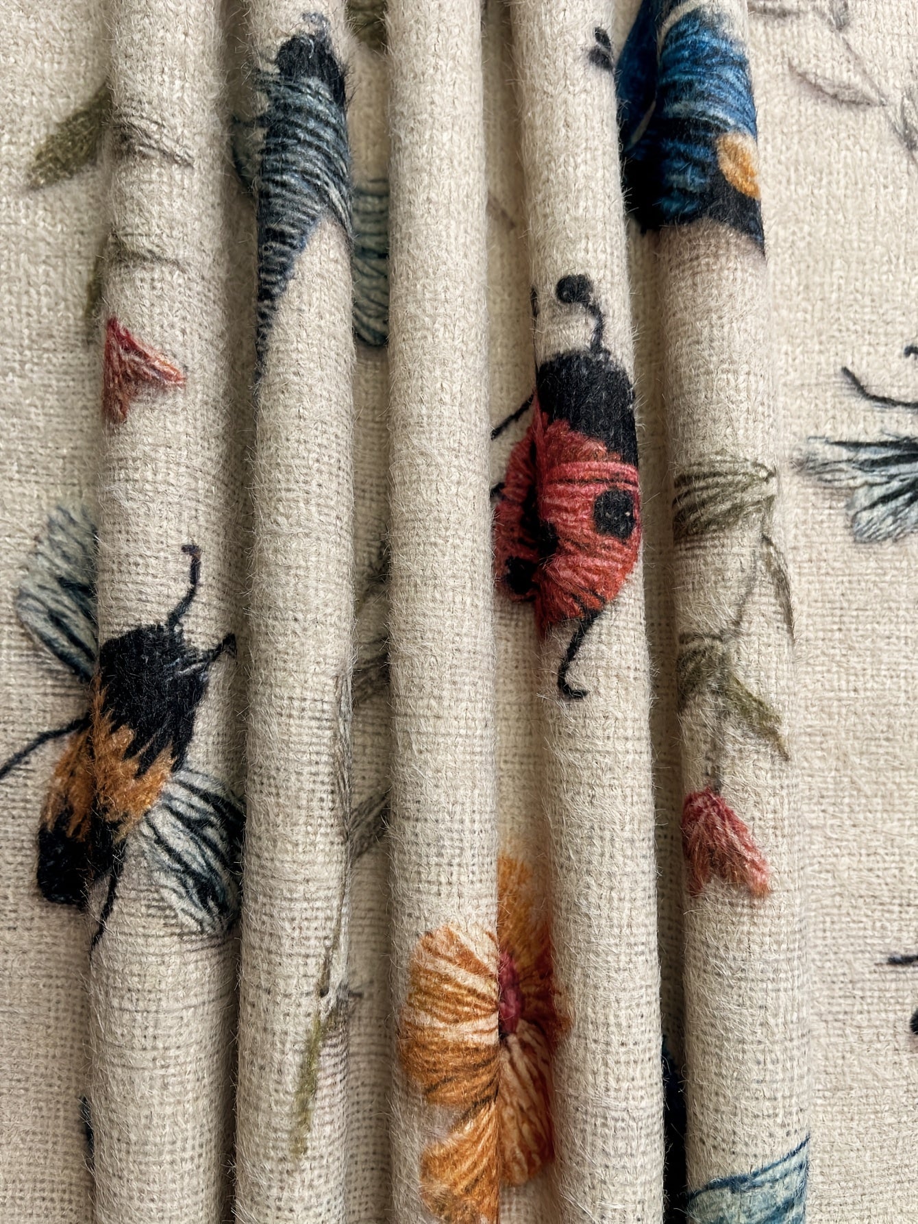 Plus Size Women's Crew Neck Sweater 3D Insect Leaf Print Thick Casual Long Sleeve