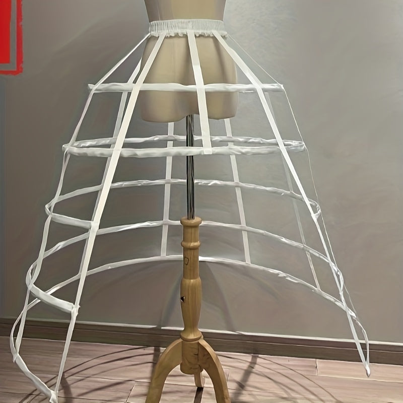 enagua gótica victoriana con crinolina ajustable con abertura para mujeres