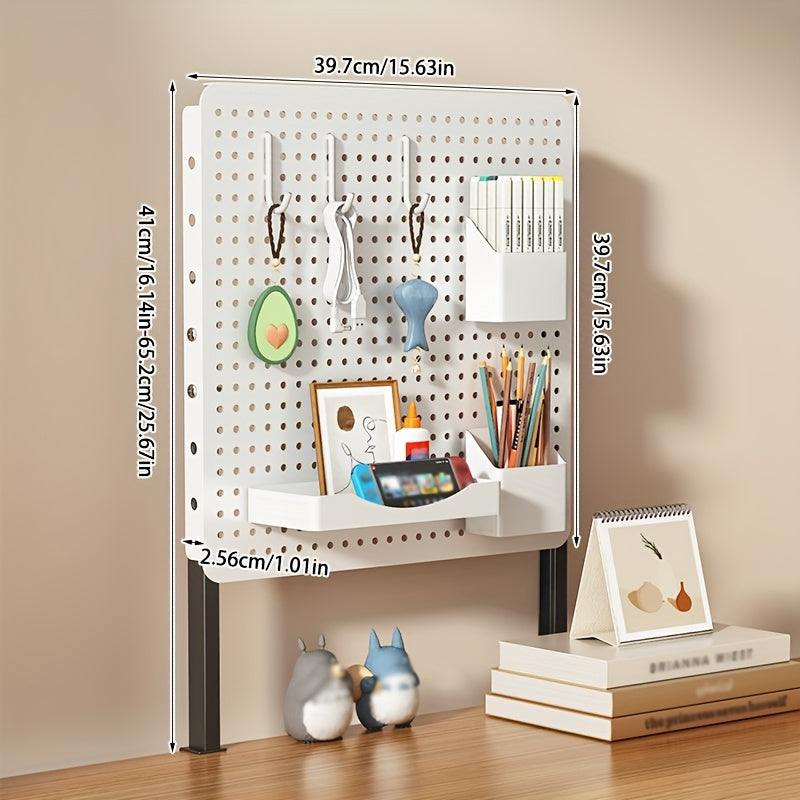 Расширяемый офисный органайзер для стола с верхом из искусственной кожи, регулируемой по высоте полкой для хранения, панелью для уединения