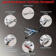 Fixed-Angle Knife Sharpening Kit with Sharpening Stone for Home Kitchen Use