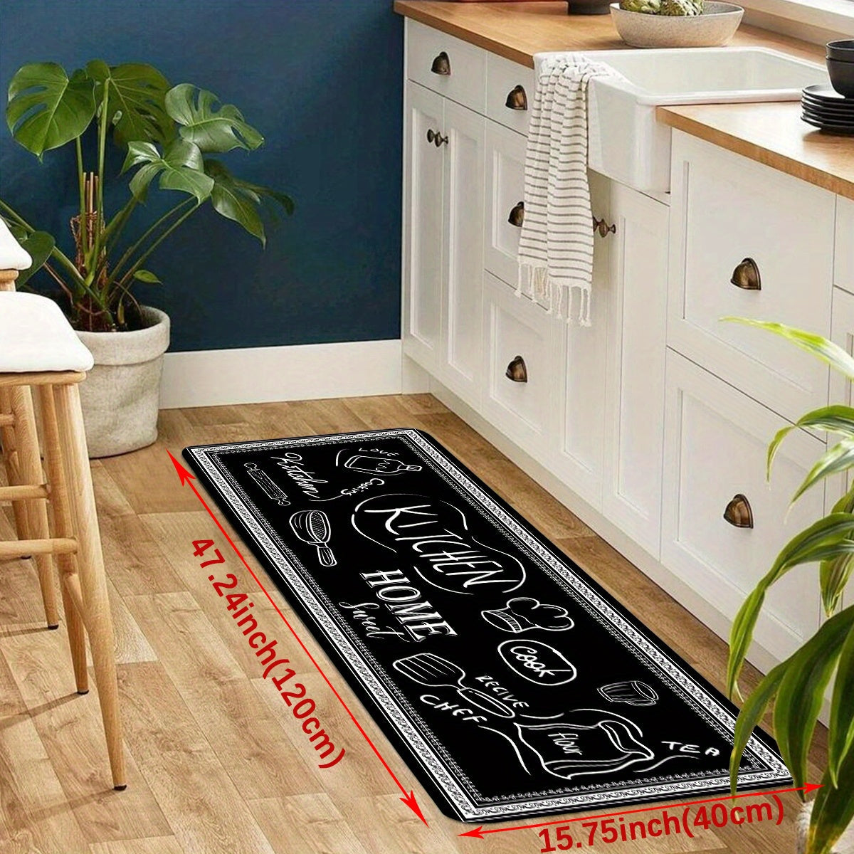 Conjunto de alfombrillas absorbentes e impermeables para cocina, antideslizantes y antifatiga para el hogar y la lavandería