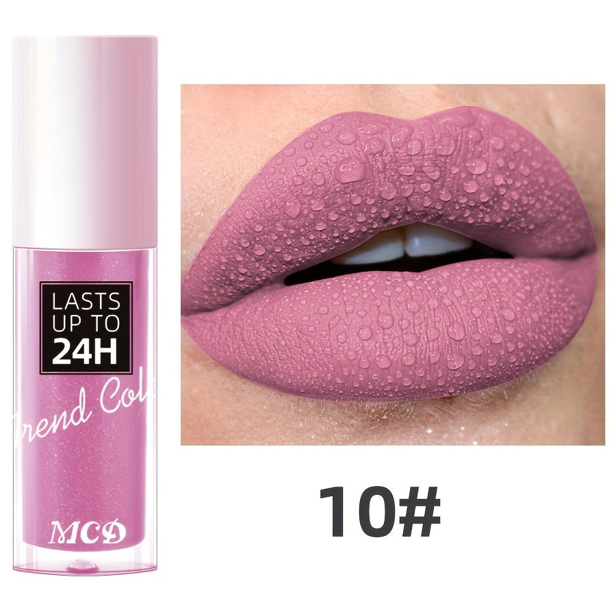 Long-Lasting Matte Lip Gloss for Women 24Hr Wear Non-Stick Moisturizing