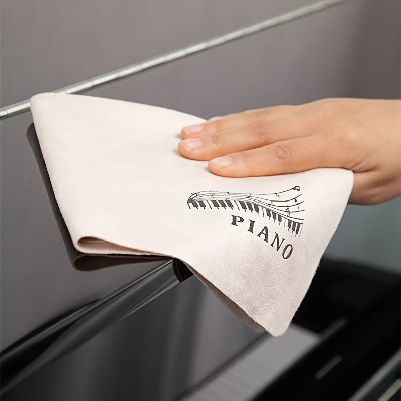 Large White Suede Cleaning Cloth for Pianos and Guitars Dust and Stain Removal