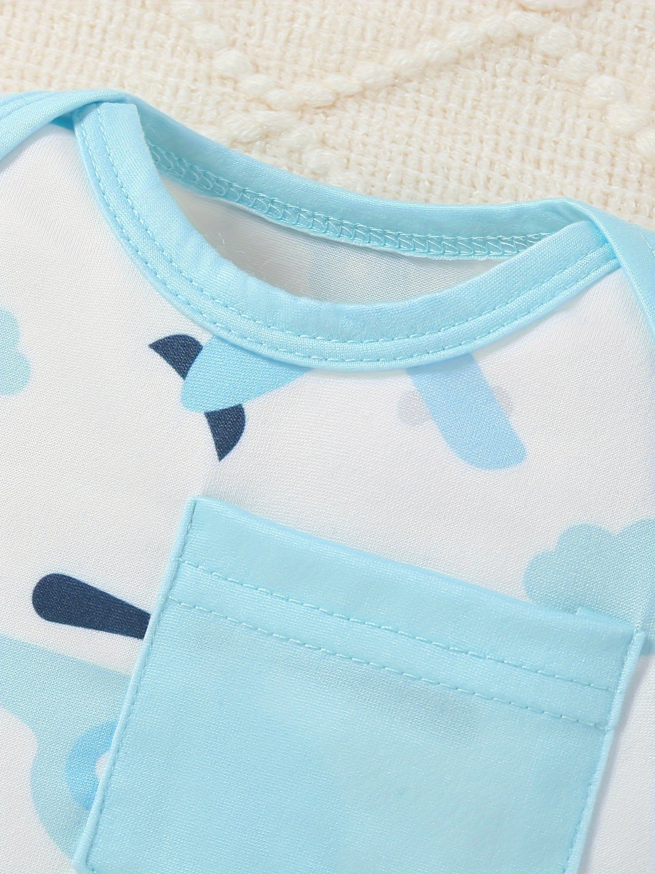 Комплект для новорожденных 9 предметов: бодик с длинным рукавом, обертка, шапка-кролик с мультяшными принтами и полотенце для слюнявки