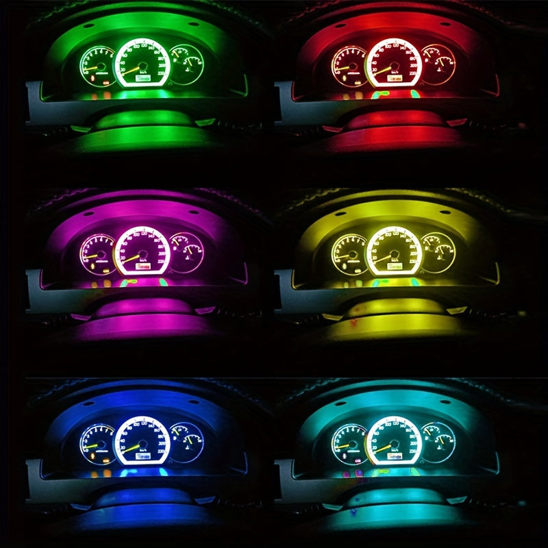 10Pcs T5 LED Indicator Wedge Light Bulbs for Car Dashboard Panel Red White