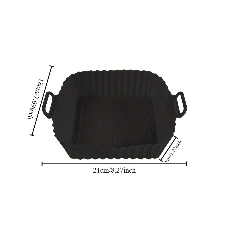 Rejilla de silicona para freidora de aire reutilizable antiadherente apta para microondas 20.32cm cuadrada