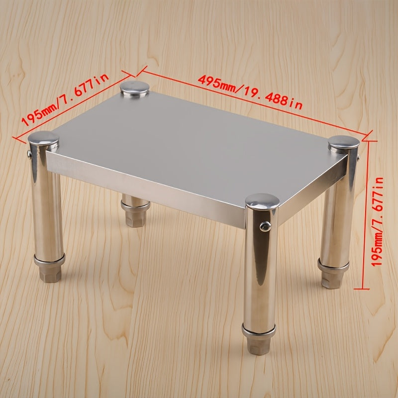 Stainless Steel Kitchen Storage Rack Single Tier Desktop Organizer Countertop Shelf