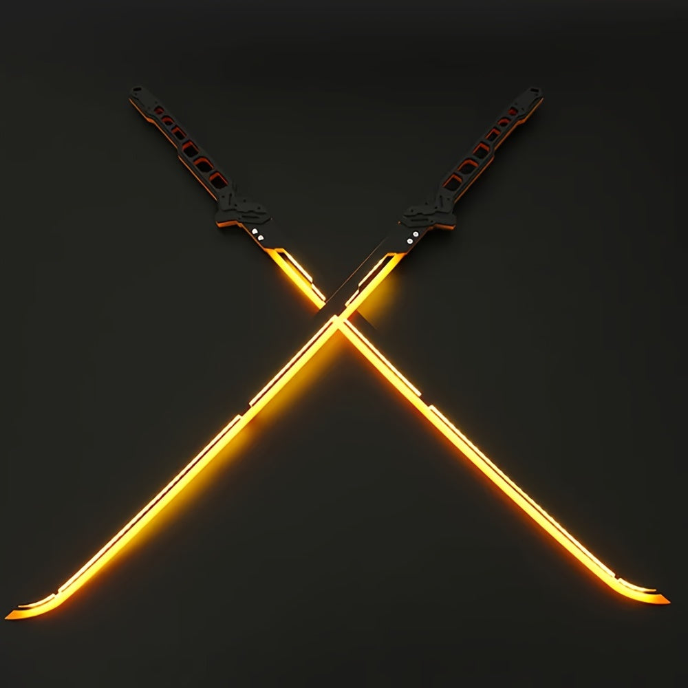 LED Illuminated Samurai Sword Replica 80cm Acrylic Cyberpunk Katana for Cosplay Party Photography