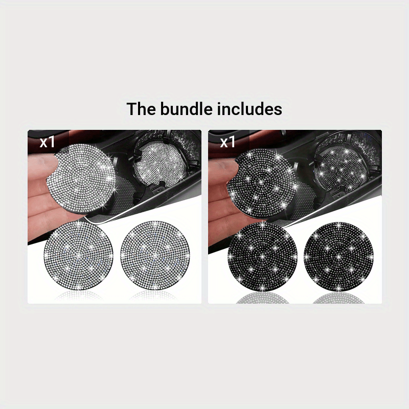 Подстаканники для автомобиля Bling Car Cup Holder Coasters 6.99 см противоскользящие, ударопрочные для транспортных средств