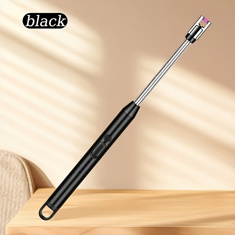 Rechargeable USB Arc Lighter Black Metal Plastic 4-in-1 Kitchen Camping