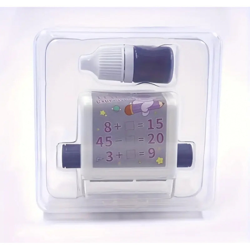 Elementary School Math Rolling Stamp Set for Addition and Subtraction Practice Plastic Educational Toy