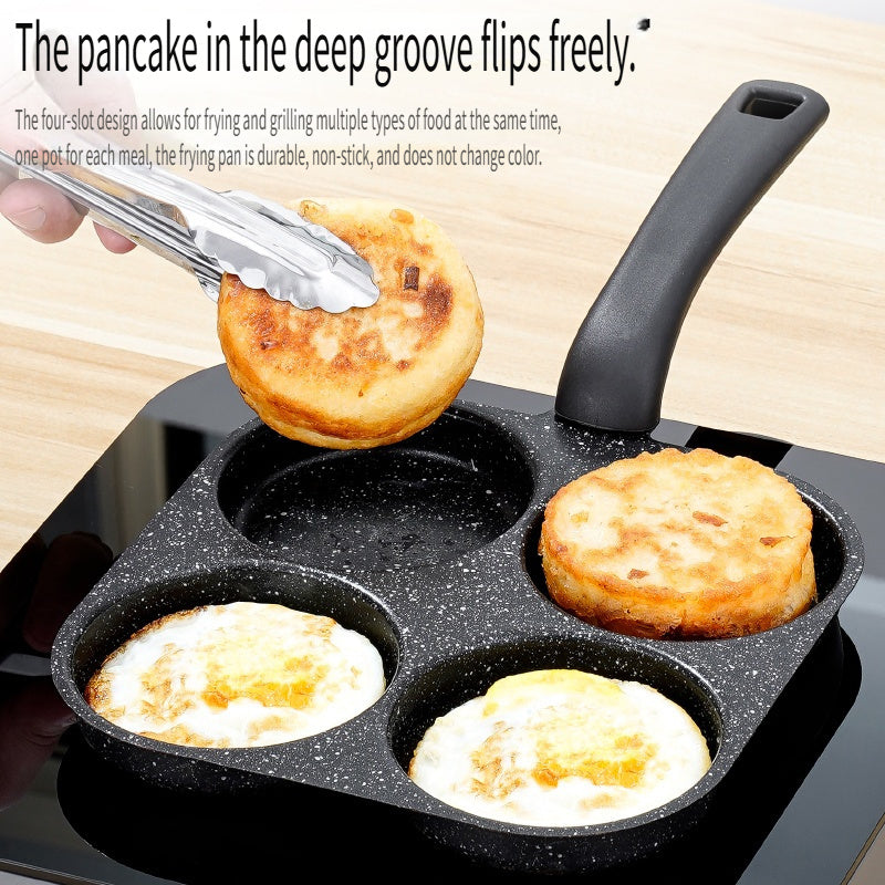 Cast Iron Egg Cooker Non-Stick with Handle for Pancakes Eggs and More