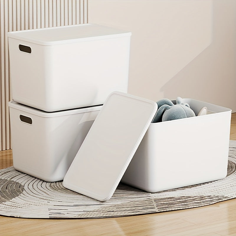 Large Capacity Plastic Storage Bins Set for Kitchen Closet Organization