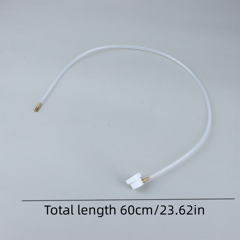 2 Белых жидкостных расширительных шланга для насадок для аэрозольных баллонов - 60см/23.62дюймов, материал PP, дизайн с триггером, универсальная распылительная насадка