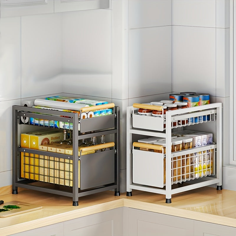 Kitchen Spice Rack Organizer Pull-Out Cabinet Storage Durable Easy Install