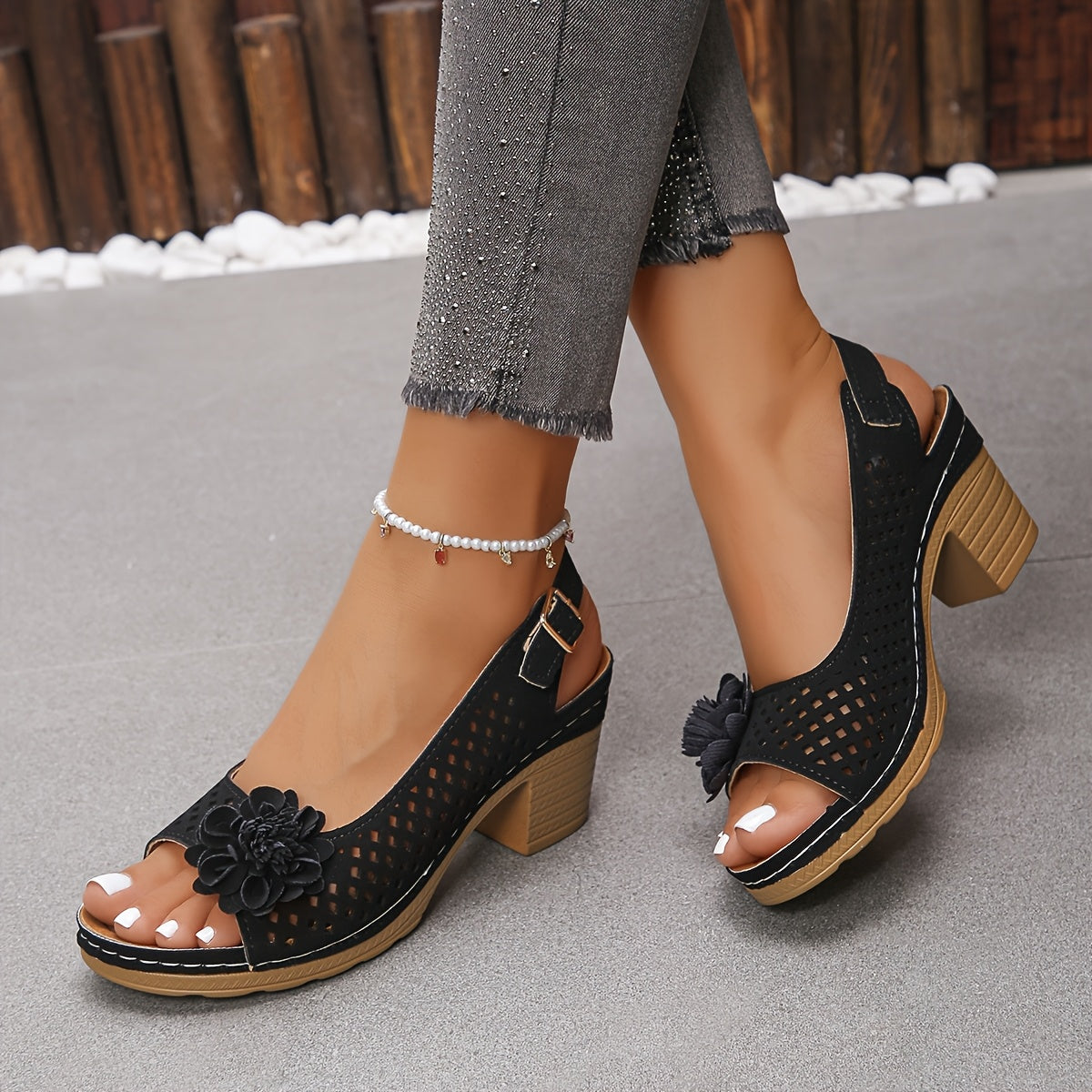 Women's Breathable Synthetic Sandals with TPR Sole for Casual and Semi-Formal Wear