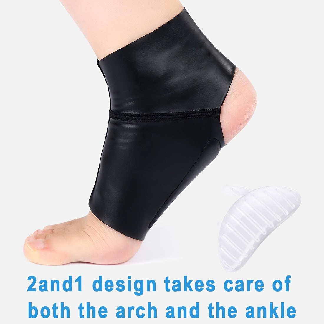 Unisex Compression Arch Support Brace with Gel Pads for Running and Daily Use