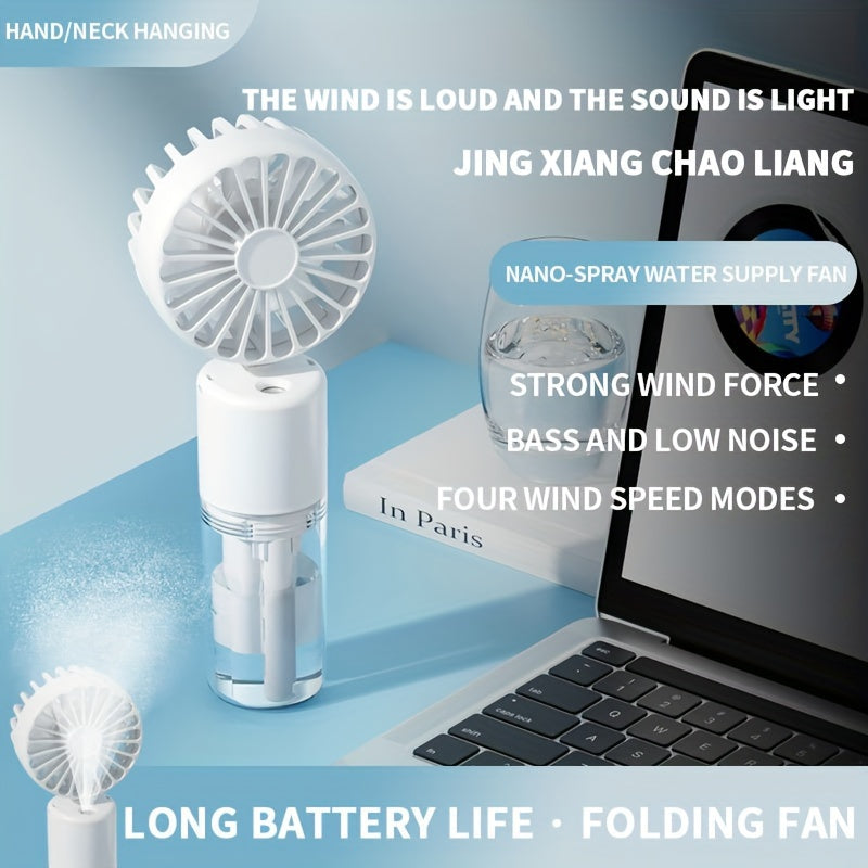 Portable USB Fan with Rechargeable Battery and Wearable Design