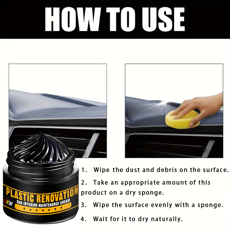 Pulidor de reparación de plástico, caucho y negro para neumáticos y espejos de parachoques de coche