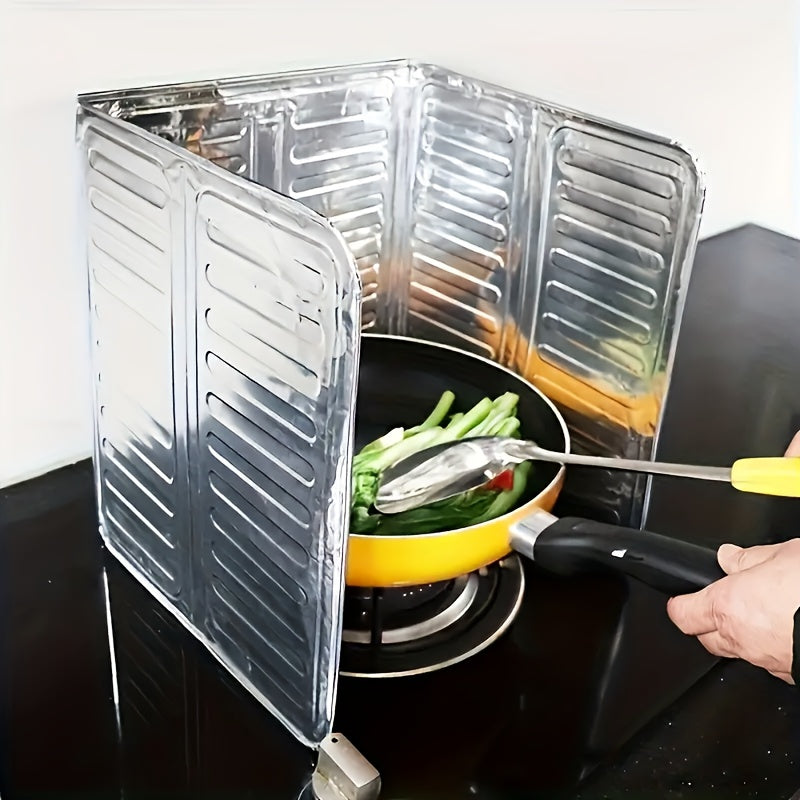 Aluminum Stove Splatter Guard Portable Heat-Resistant Foldable Oil Barrier for All Stove Models