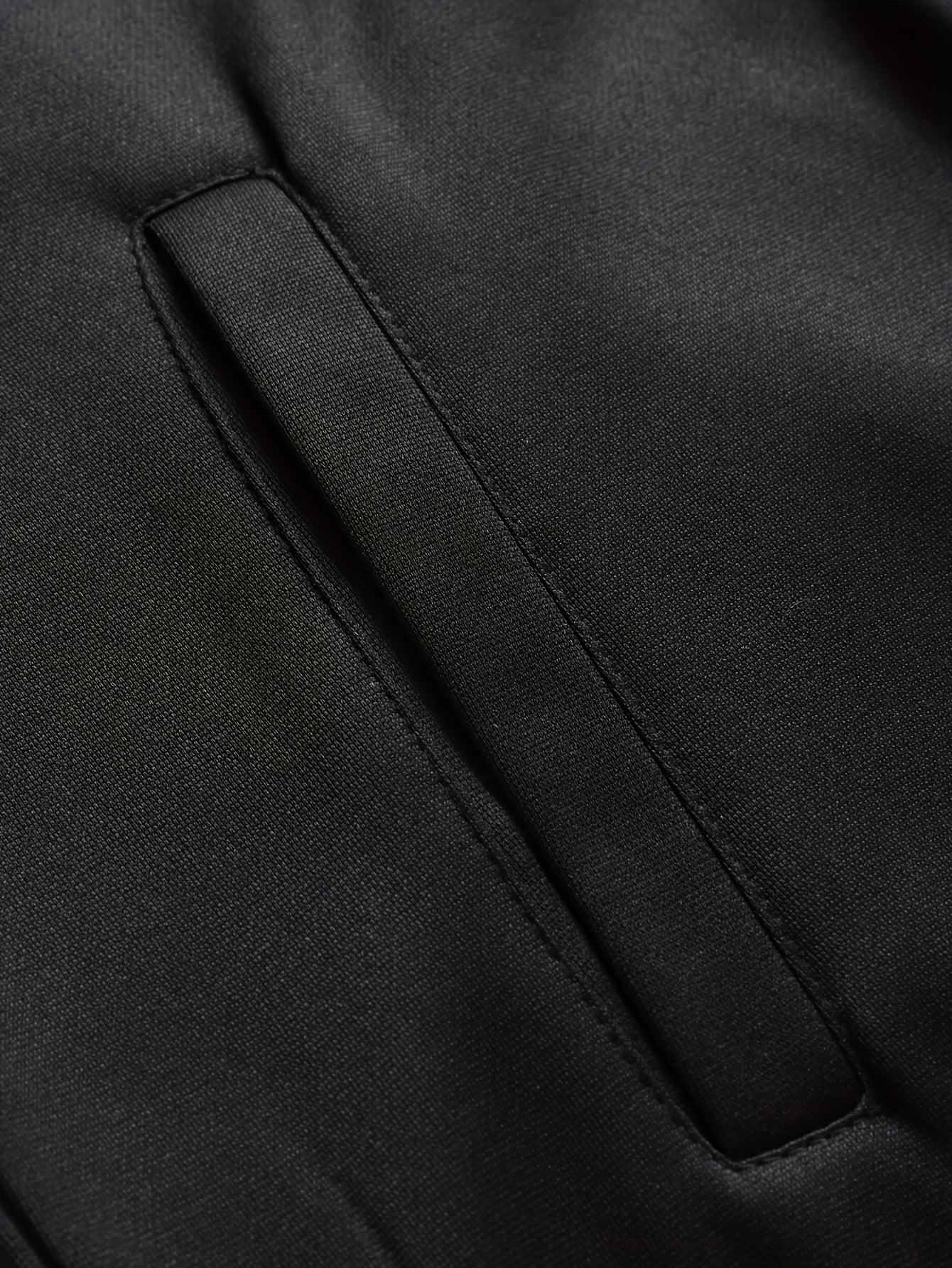 Men's Fleece-Lined Striped Sportswear Set with Zip-Up Jacket and Drawstring Pants