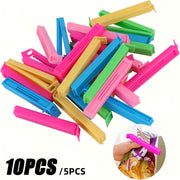 10 dona Universal Qayta ishlatiladigan Plastik Oziq-ovqat Sumka Kliplari - Oziq-ovqatni Namlikdan va Changdan Himoyalangan Mühürlar bilan Yangilab Turing, Zarur Oshxona Saqlash Asboblari