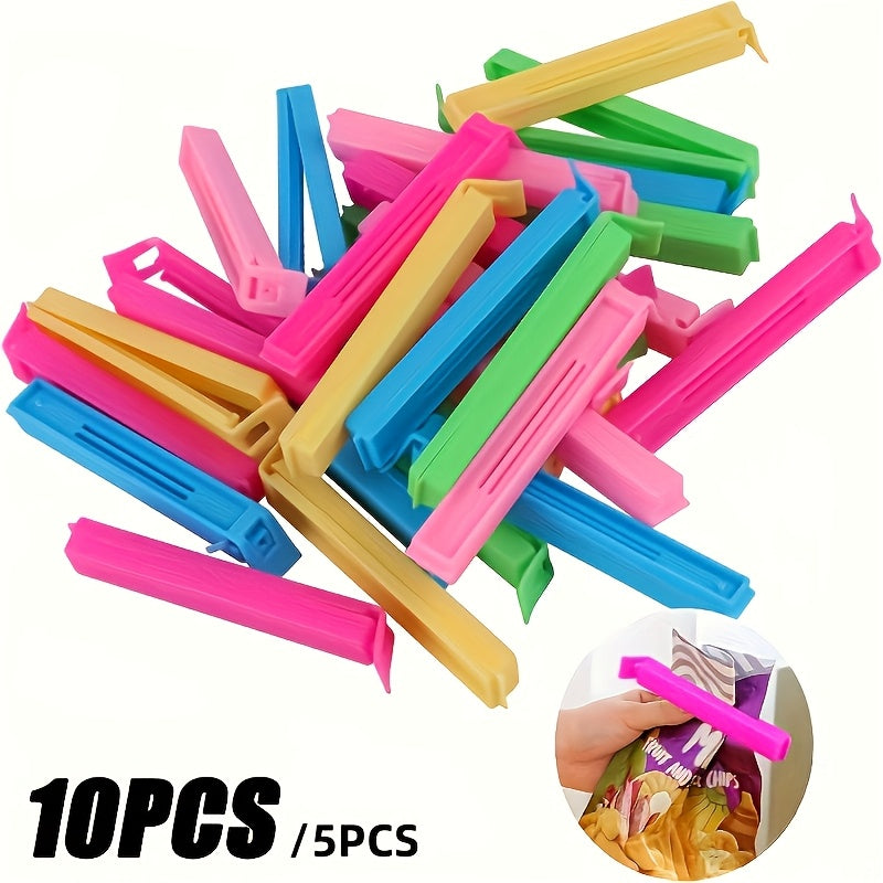 Pack of 10 Reusable Plastic Food Bag Clips Moisture-Proof Dust-Proof Sealing