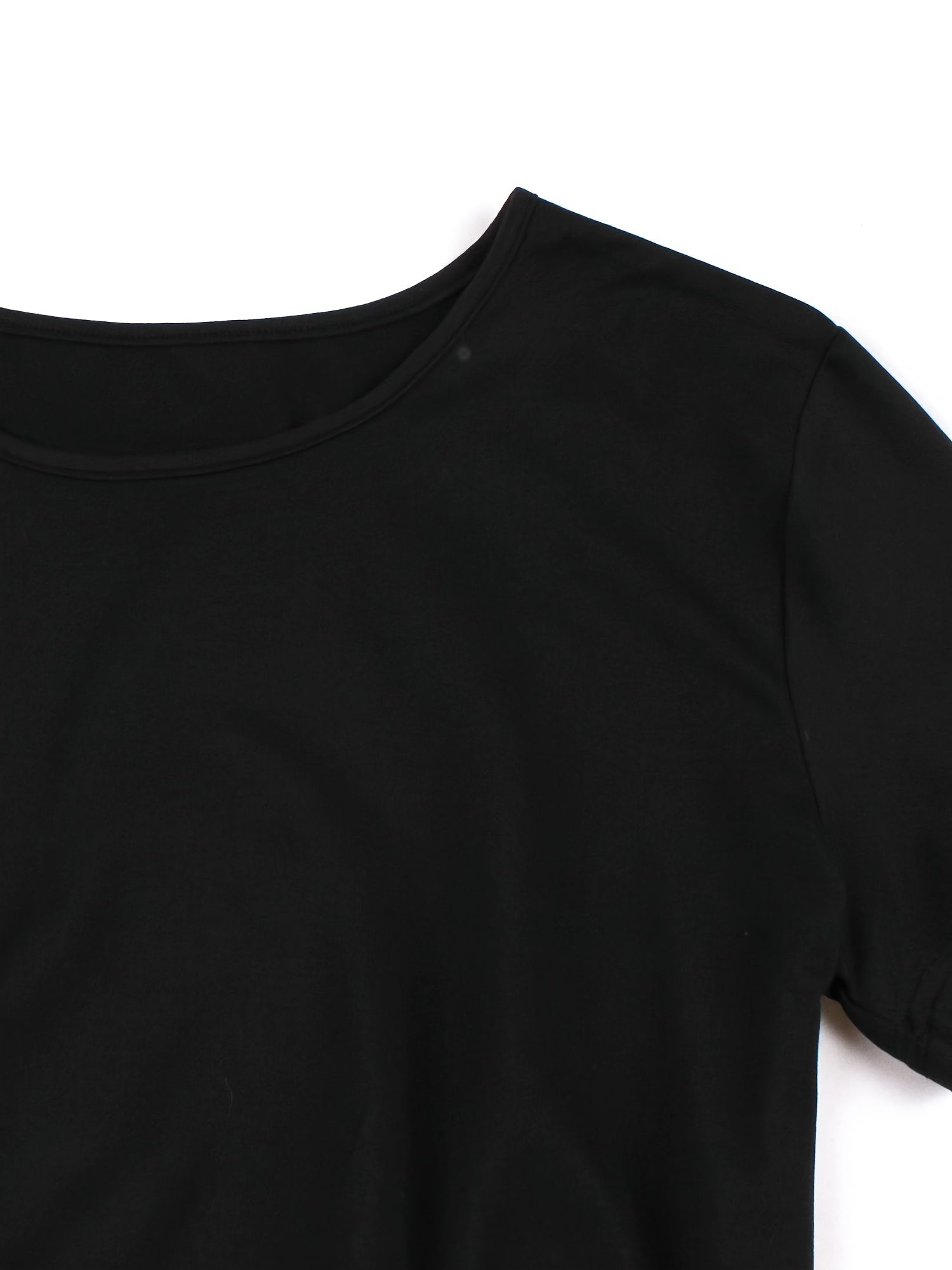 Floral Print Crew Neck Dress for Women with Short Sleeves and Belt Summer Elegant Polyester