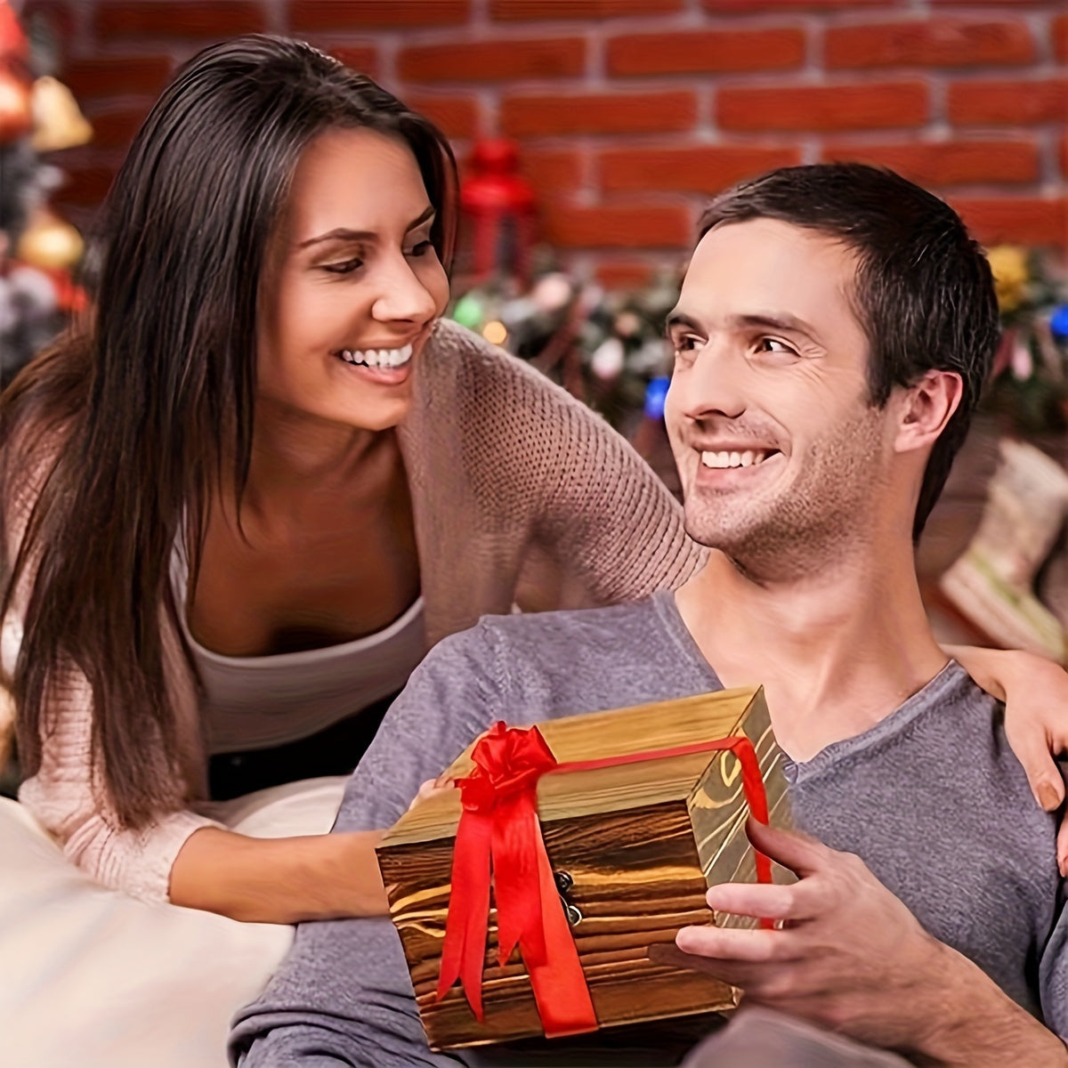 Engraved Whiskey Glasses Gift Set with Reusable Granite Ice Cubes and Wooden Storage