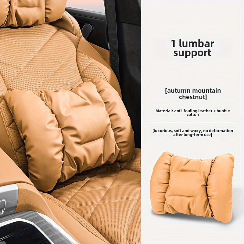 Car Headrest and Lumbar Pillow Ergonomic Foam Cushion for SUV Truck Back Support