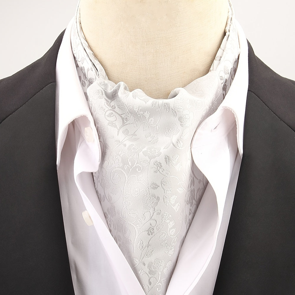 Men's Polka Dot Ascot Cravat Shirt Scarf Polyester for Casual and Formal Wear