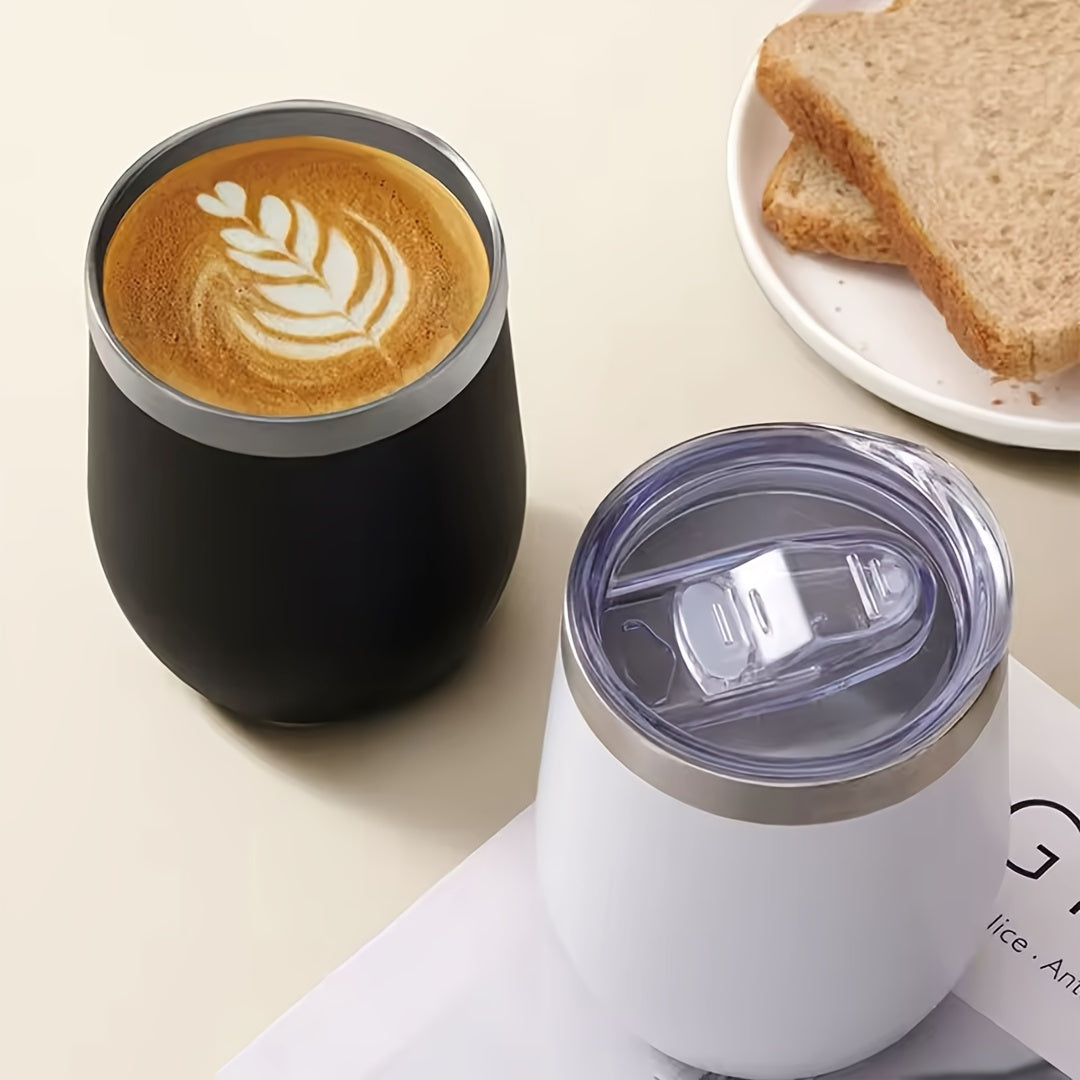 12oz Double Wall Vacuum Insulated Stainless Steel Coffee Mug with Push Lid Recyclable