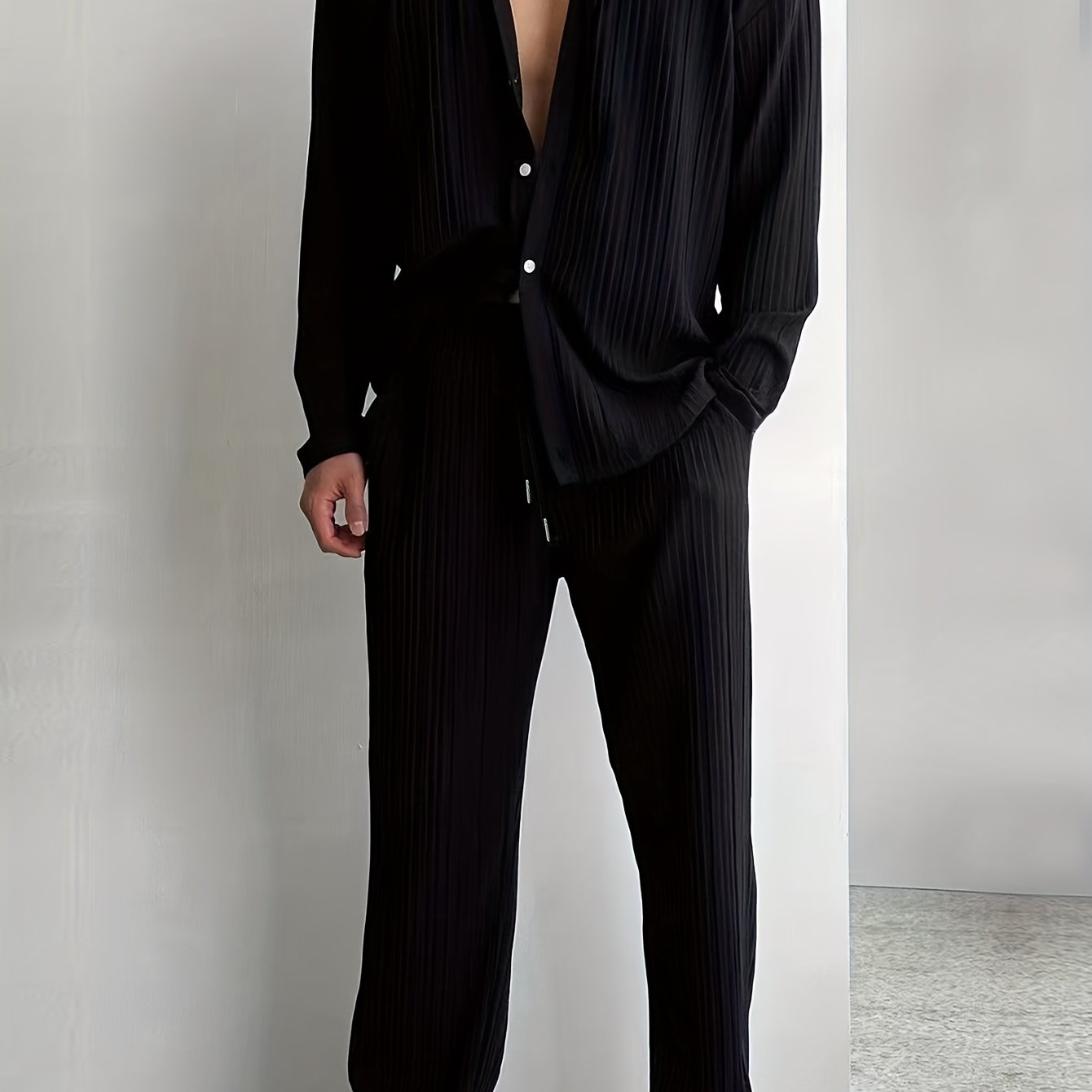 Conjuntos de pijamas de primavera y verano para hogar y estilo relajado en la playa, tela de rayas 3D