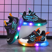 Детские кроссовки для мальчиков 2025 Весна Светодиодные повседневные спортивные туфли для детей от 1 до 9 лет