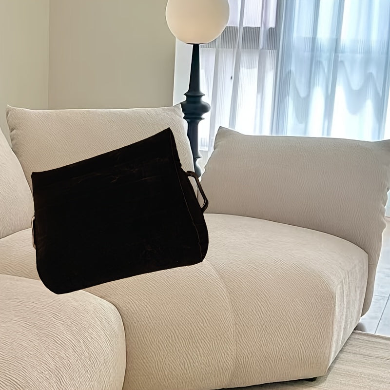 Black Inflatable Love Pillow for Couples Hypoallergenic Nylon Cover with Pump