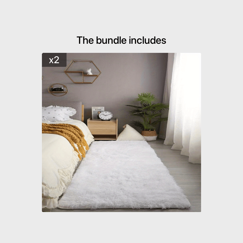 Soft Fluffy Shag Area Rug for Living Room or Bedroom Non-Slip Machine Washable