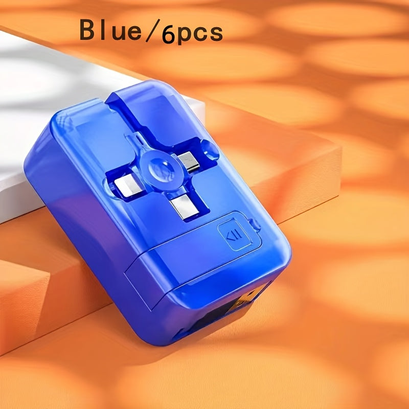 3-in-1 Phone Holder Data Cable with Fast Charging and Data Sync for Smartphones