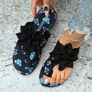 Ayollar uchun yozgi oddiy kapalak gul slippers sayohat va ta'til uchun