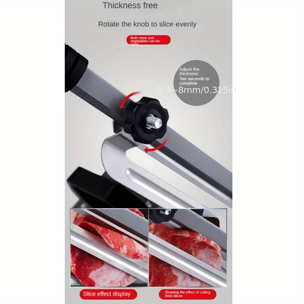 Stainless Steel Manual Meat Slicer with Rectangle Blade for Beef and Mutton