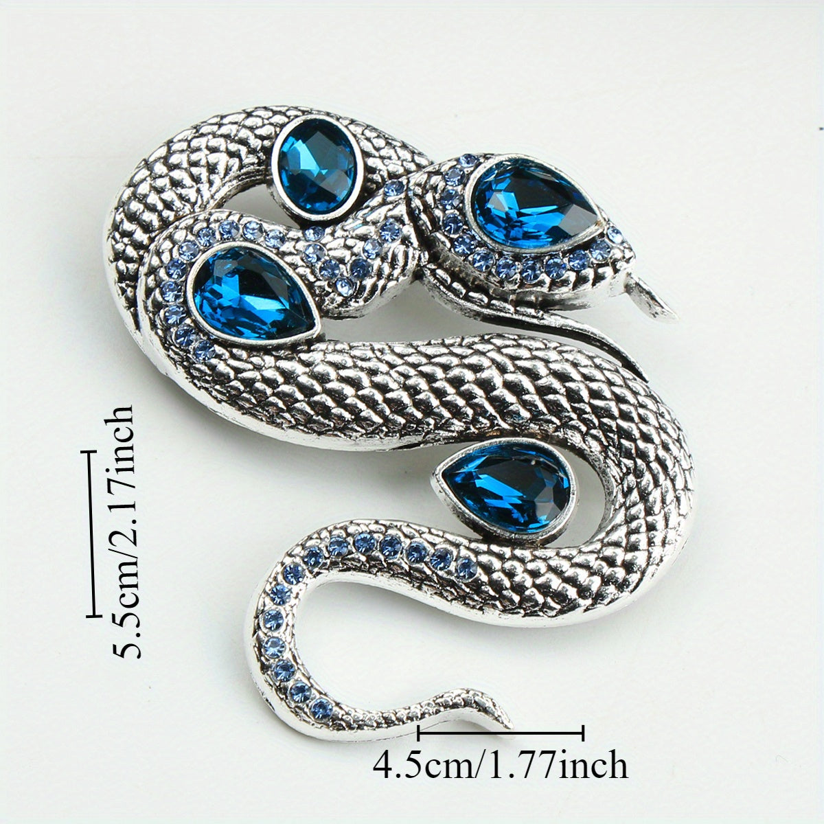 Snake Brooch with Enamel and Rhinestones Irregular Animal Pin Elegant Fashion Accessory