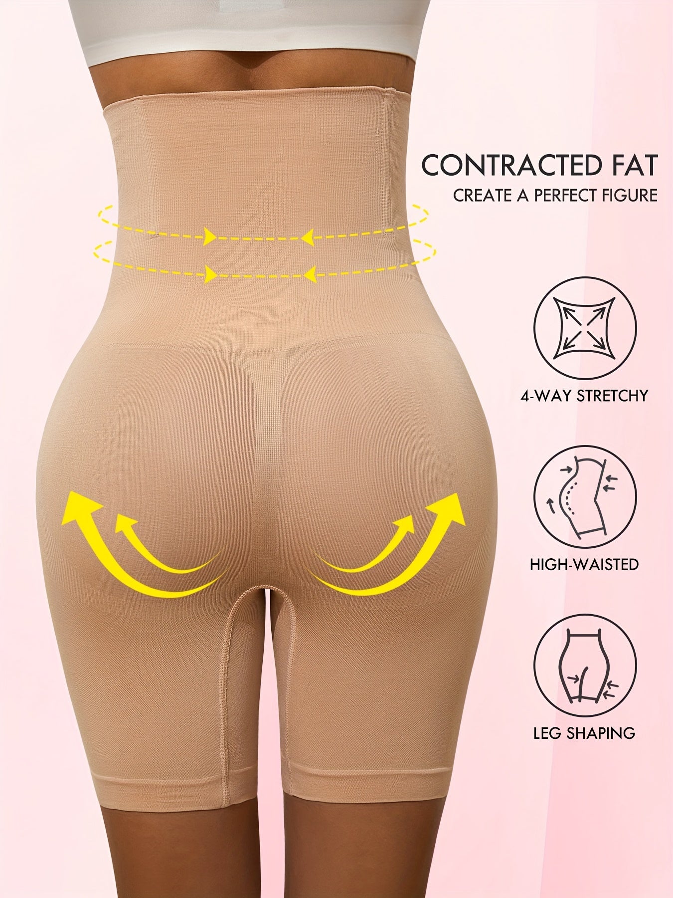 High-Waisted Shaping Pants for Women Slim Waist Abdomen Body Shaper Knit Fabric