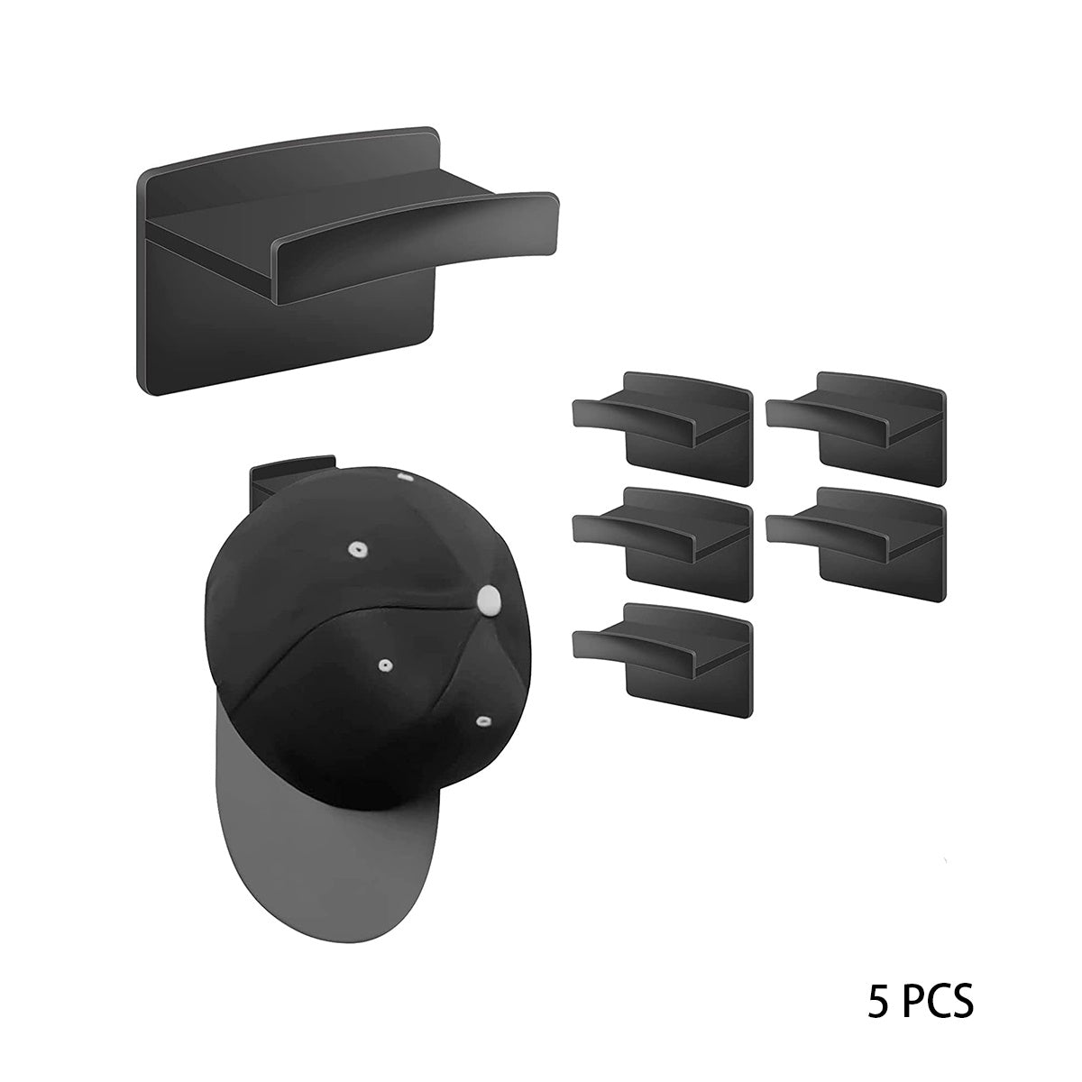 12pcs Wall Mount Hat Hooks for Home Office No-Drill Plastic Traceless Storage