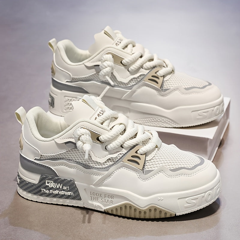 Men's Color Block Breathable Casual Sneakers Non-Slip All-Season