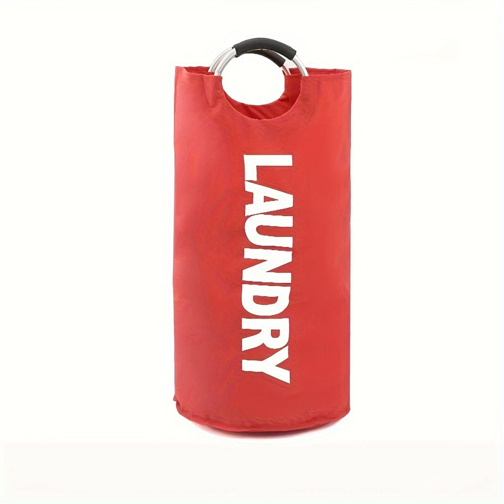 Large Waterproof Collapsible Laundry Basket with Soft Handle 90L Black Fabric Organizer